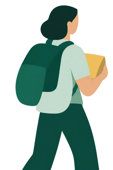 Student on the path